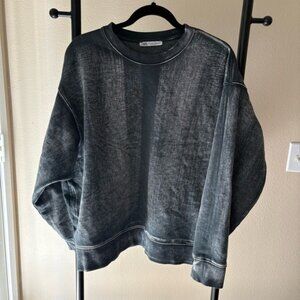 Zara Charcoal Gray oversized Sweatshirt
